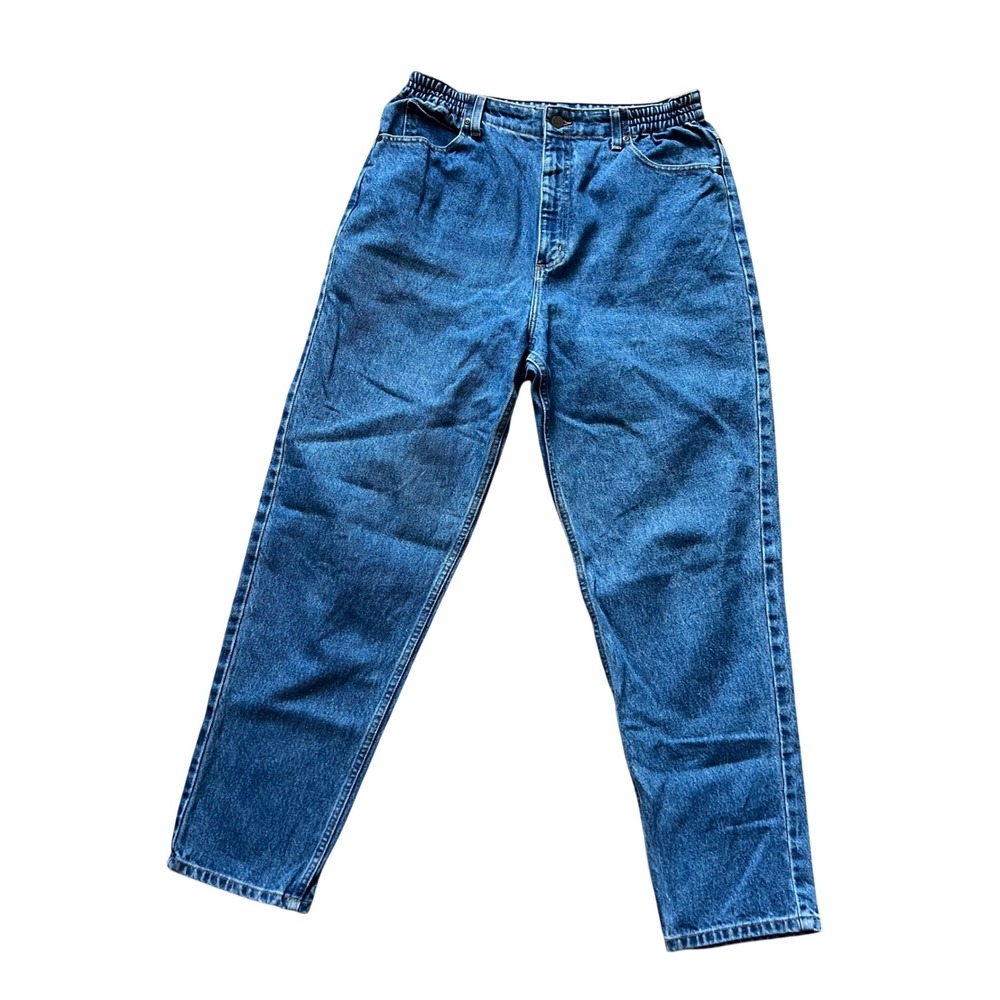 L.L.Bean Vintage Womens Mom Jeans 14 Regular Blue 90s Relaxed Fit Cotton Denim